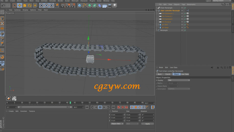 C4D快速生成链条插件C4DZone Chain Generator 1.0  MUS3