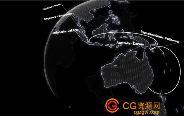 C4D地球地点连线插件 Editude LON-LAT Connection Kit v2.0 R12-R16