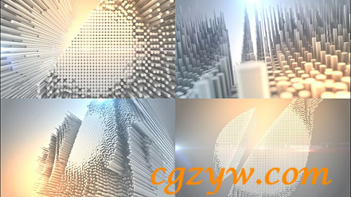 矩阵logo演绎动画AE模板，Pinart Logo Text Reveal