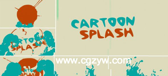 MG卡通水花溅开LOGO演绎展示AE模板 CARTOON SPLASH LOGO – AFTER EFFECT PROJECT (VIDEOHIVE)