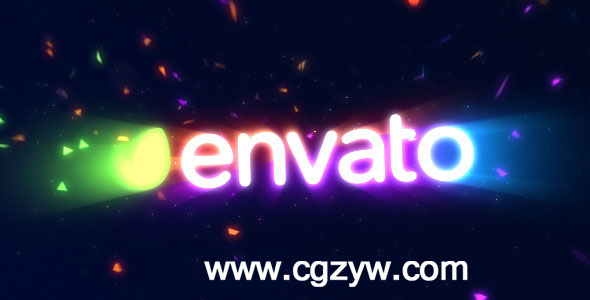 AE模板-绚丽光线舞动Logo动画 Light Trails Logo