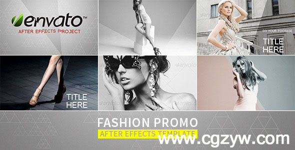 时尚模特宣传电视包装模板