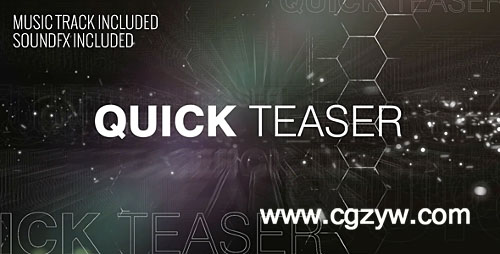 舞台转场动画AE模板，Quick Teaser