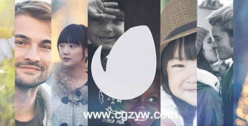 AE模板-创意相册展示动画 Mosaic Logo Reveal