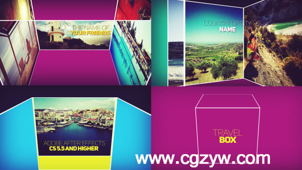 AE模板-电影开场动画 Movie Opener Travel Box