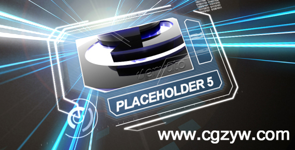 AE模板 炫光时空穿梭动画展示