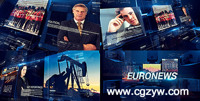 AE模板-VideoHive现代科技感电视栏目新闻联播全套包装