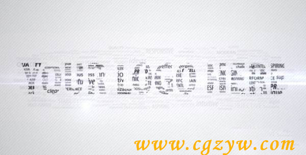 文字汇聚LogoAE模板 VideoHive Buzzwords Logo Reveal II