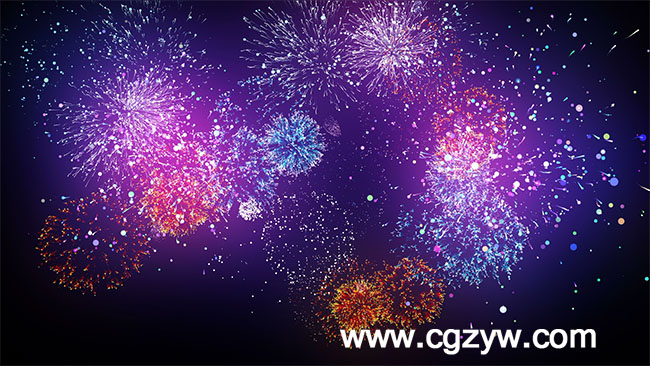 AE模板-2015新年快乐烟花粒子动画模板
