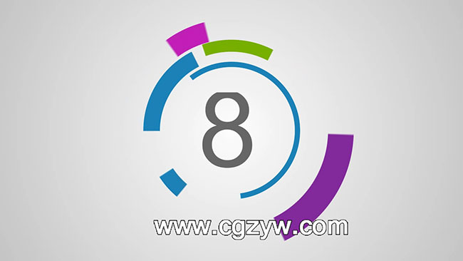 AE模板-简洁风格倒计时动画 Countdown in