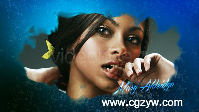 AE模板-魔法水墨韵开照片展示动画