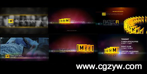 AE模版-电影频道栏目包装展示
