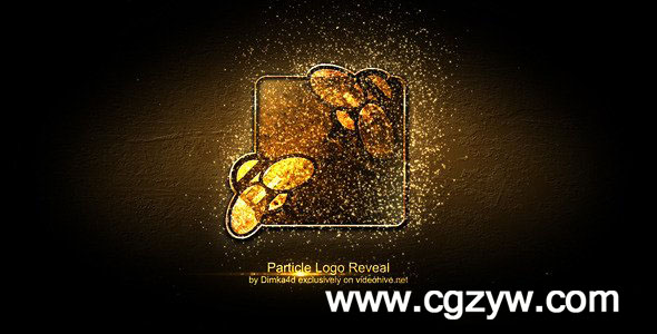 AE模板-绚丽粒子汇聚logo动画模Particle Logo Reveal