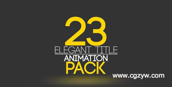 AE模板-23组扁平化风格文字动画模板23 Elegant Title Animation