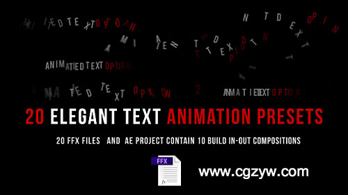 AE模板-20种文字动画预设包