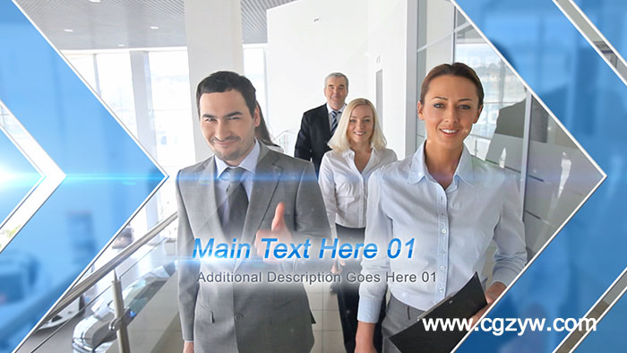 AE模板-商务类滑动风格企业业务介绍宣传 公司年会活动展示片头