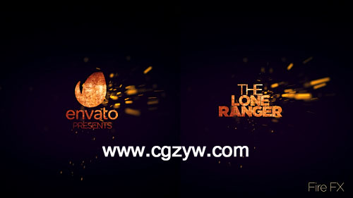 AE模板-火花电影标志logo演绎动画模板Spark Cinematic Logo Reveal