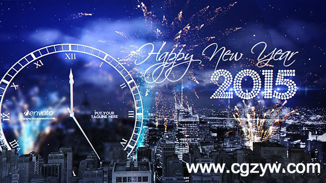 AE模板-优雅现代都市新年快乐倒计时工程New Year Eve Countdown