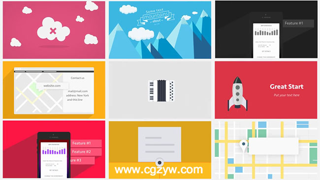 AE模版-77组MG动态图形场景动画展示模版77 Ready For Use Scenes