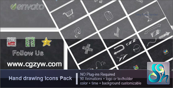 AE模板-手绘风格动画模板Hand Drawing Pack