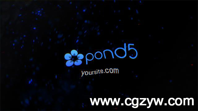 AE模版-简单的logo演绎粒子背景动画模版particle logo reveal