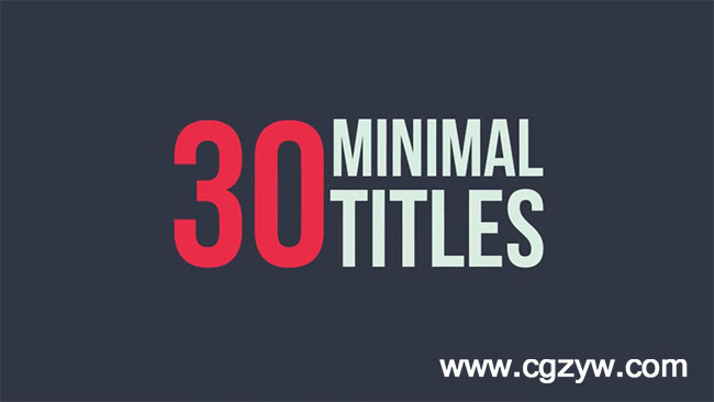 AE模板-30组小字幕动画30-minimal-titles