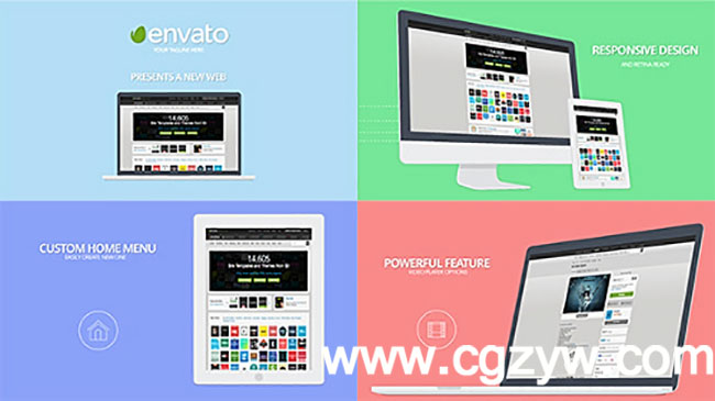 AE模板-网站介绍展示模板Website Presentation