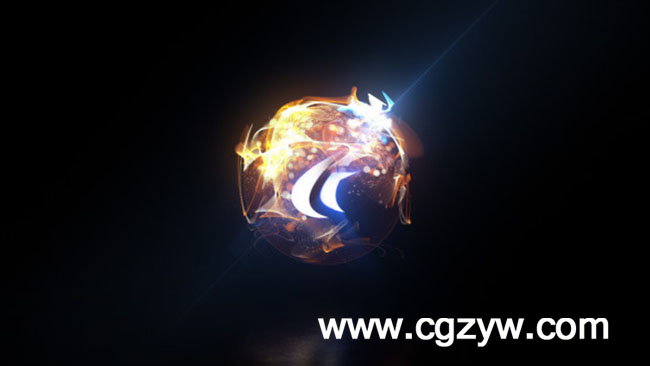 AE模板-超炫多彩粒子Logo演绎Quick Particle Sphere Logo