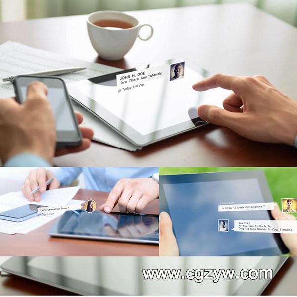 AE模板-手机聊天短信消息传递模板Chat Messages Pack