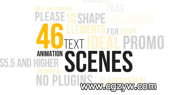 AE模板-46组简洁企业公司字幕条文字动画Dynamic Text Animation Pack