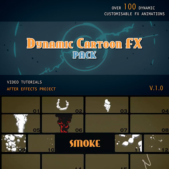 AE模板-动漫卡通二维MG动画元素工具包 第一季