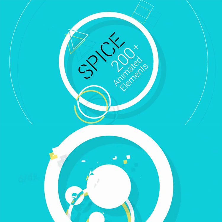 AE模板-200个扁平化MG动画运动图形元素