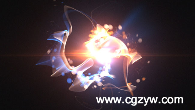 AE模板-粒子环绕Logo演绎模板Fast Particle Reveal