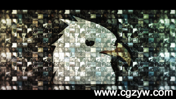 AE模版-众多视频汇聚logo演绎multi video logo v2