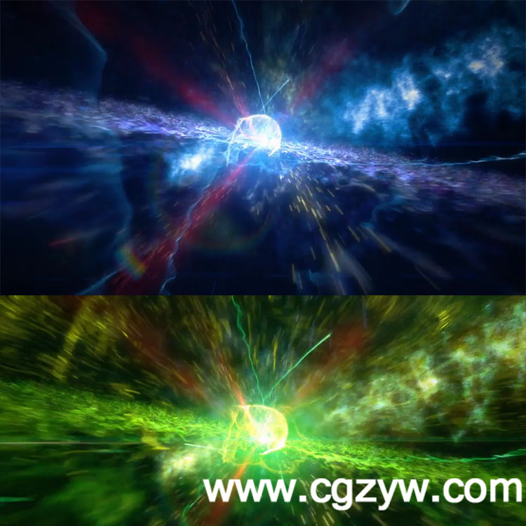 AE模板-震撼空间粒子能量爆炸Logo文字展示