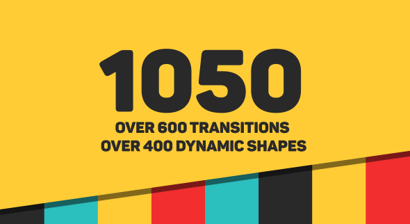 AE模板-1050个扁平化MG动态图形与转场Animated Shape Layer Elements