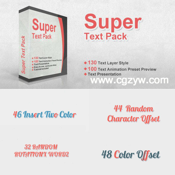 AE模板230组MG文字动画弹跳缓入缓出预设合辑