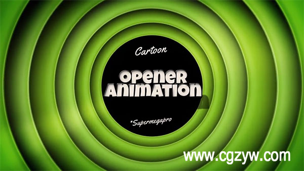 AE模板-卡通文字愉乐节目开场 Cartoon Opener Animation