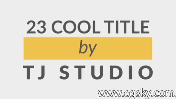 AE模板-23组文字特效动画AE模板videohive-23-cool-title-animations