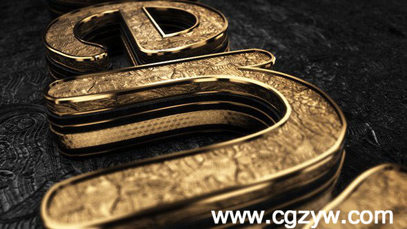 AE模版-震撼大气3D金属文字logo展示videohive-black-gold-logo-v3