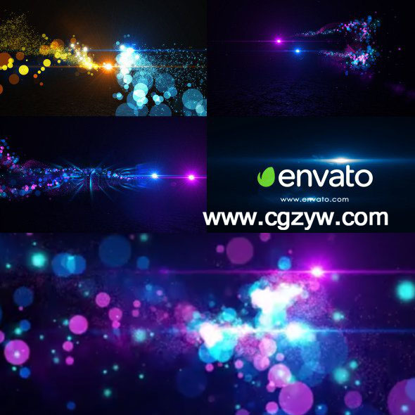 AE模板-多彩绚丽粒子logo展示elegant-particle-logo