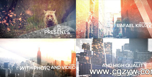 AE模板-震撼宣传片开场图片展示 VideoHive Epic Light Media Opener