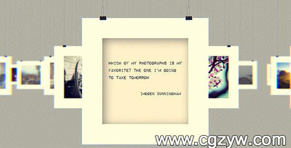 AE模板-创意悬挂照片展示Photo Gallery