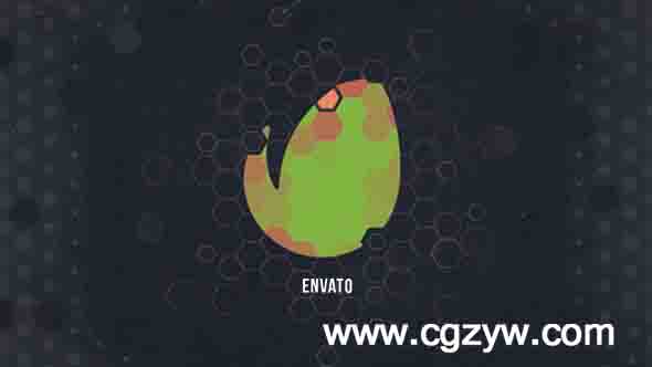 AE模板-六边形MG动画开场 VideoHive Hexagon Geometric Logo