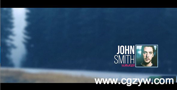 AE模板-扁平化MG人名字幕条信息展示框 VideoHive Square Lower Third