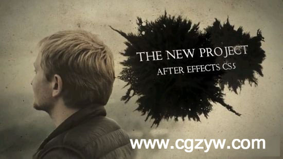 AE模板-水墨三维动态幻灯片 复古展示motion-array-ink-opener