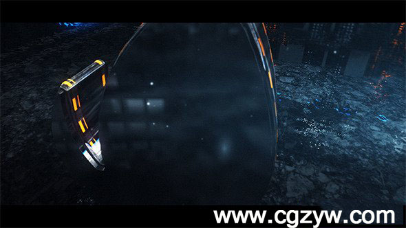 AE模板 震撼电影超炫科幻背景E3D LOGO标志展示