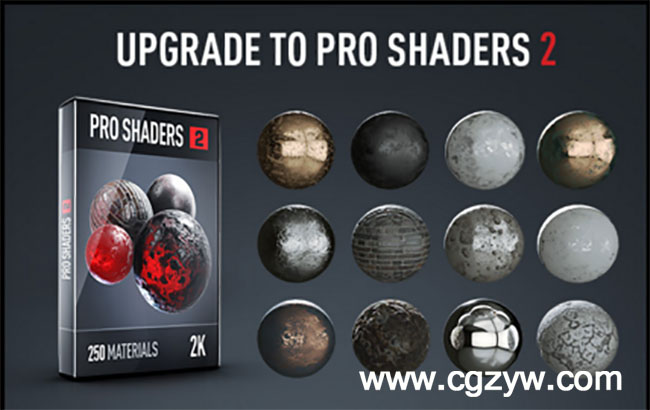 AE插件-E3D V2材质包Video Copilot – Pro Shaders 2 For Element 3D V2 (WinMac)-图片1