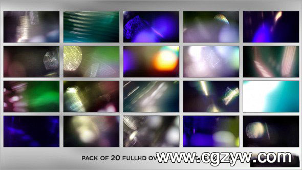 视频素材-20组真实镜头漏光1080P高清