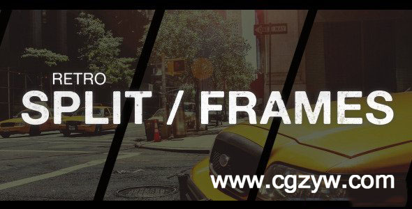 AE模板-复古分割幻灯片相册展示retro-split-frames-slideshow